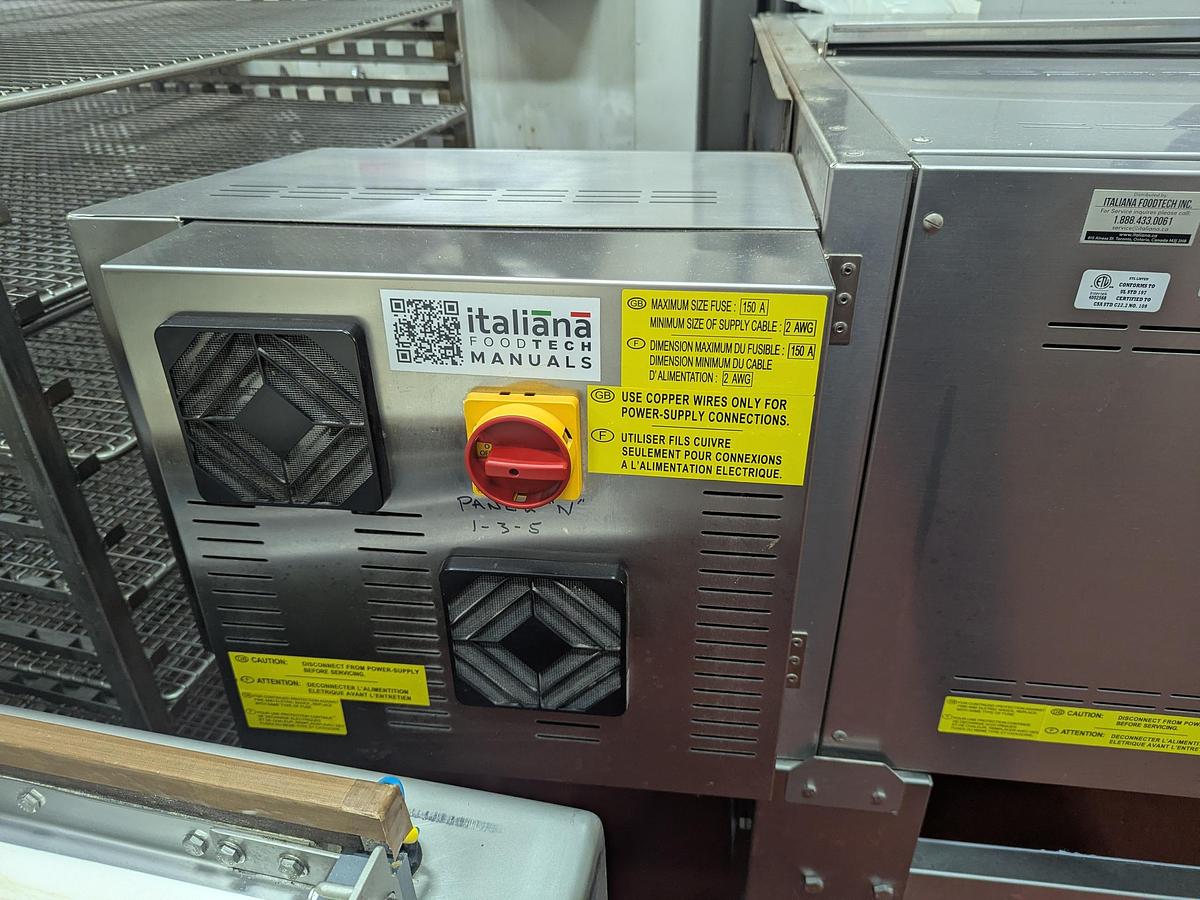 Used Italiana FoodTech Electric Stone Conveyor Pizza Oven