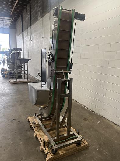Used Elevating Conveyor with Hopper