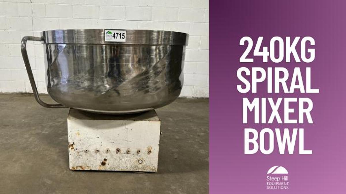 Used 240kg Spiral Mixer Bowl