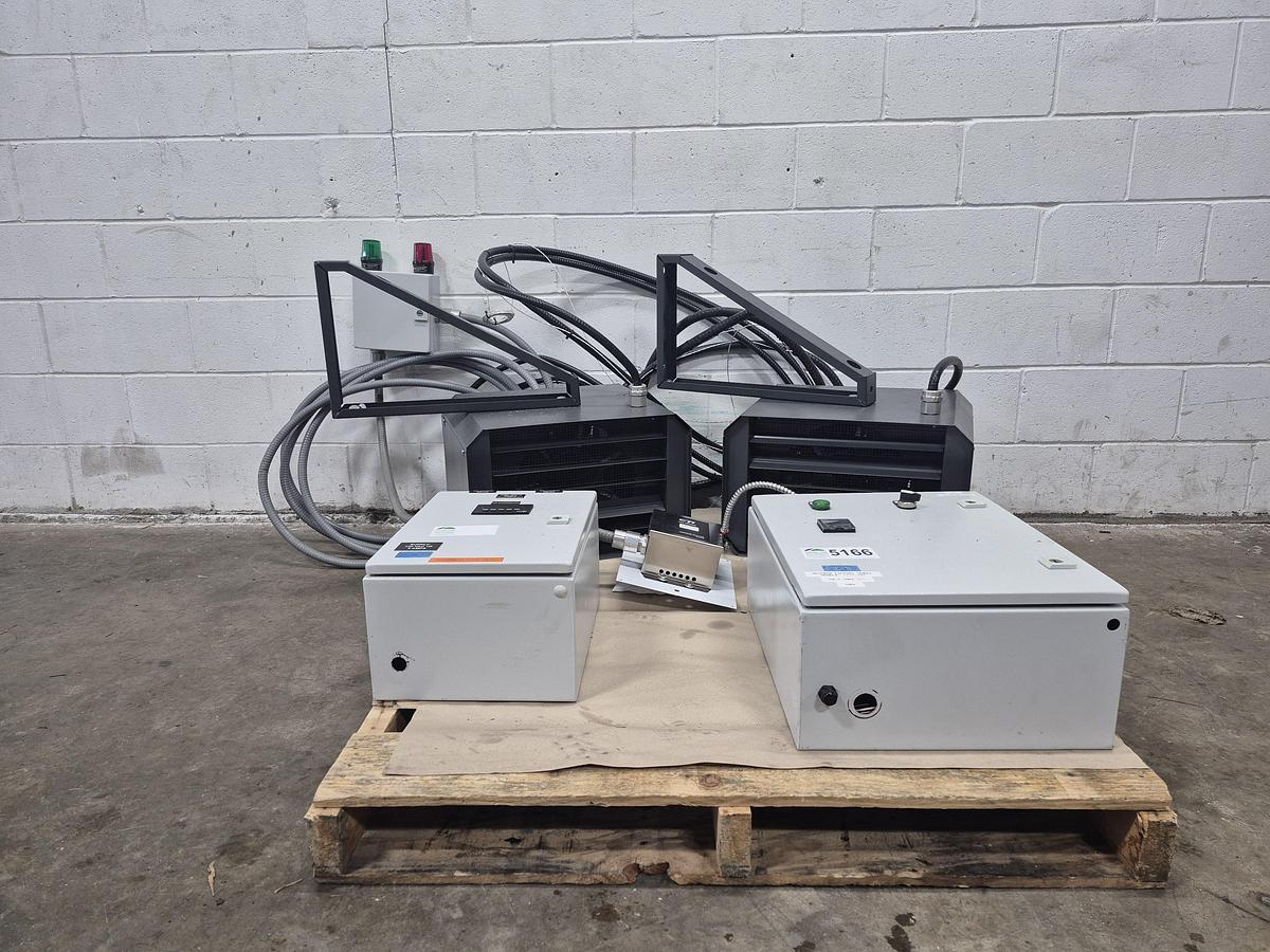 Used Dual Unit Heater System w/ Thermostat & C02 Detector 