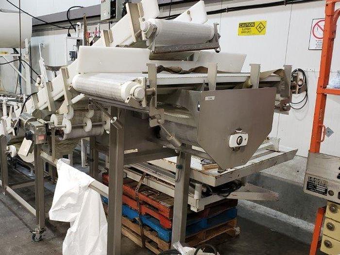 Used Cleated Incline Conveyor with Diverter Conveyor