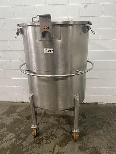 Used SS 180 Gallon Lidded Tank