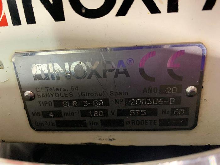 Used Inoxpa SLR 3-80 Rotary Lobe Pump