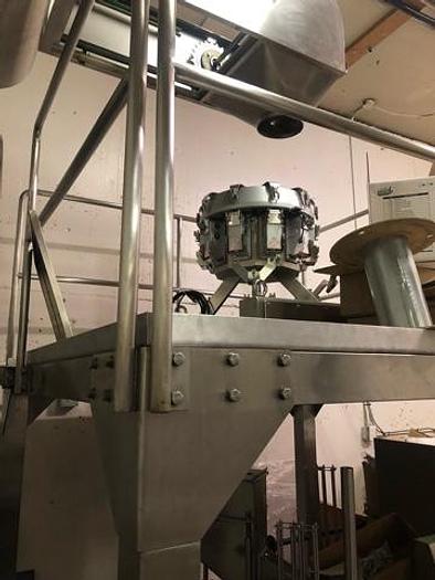 Used 10 Head Multi-Head Scales with Platform and Elevator