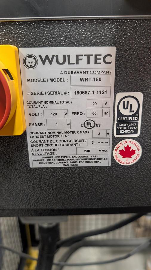 Used Wulftec WRT-150 Semi-Automatic Rotary Arm Stretch Wrapper