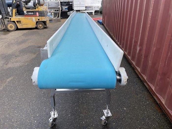 Used 15.5'L Flat Belt Conveyor