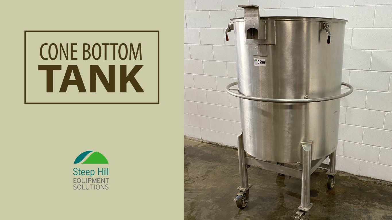 Used SS 180 Gallon Cone-Bottom Tank