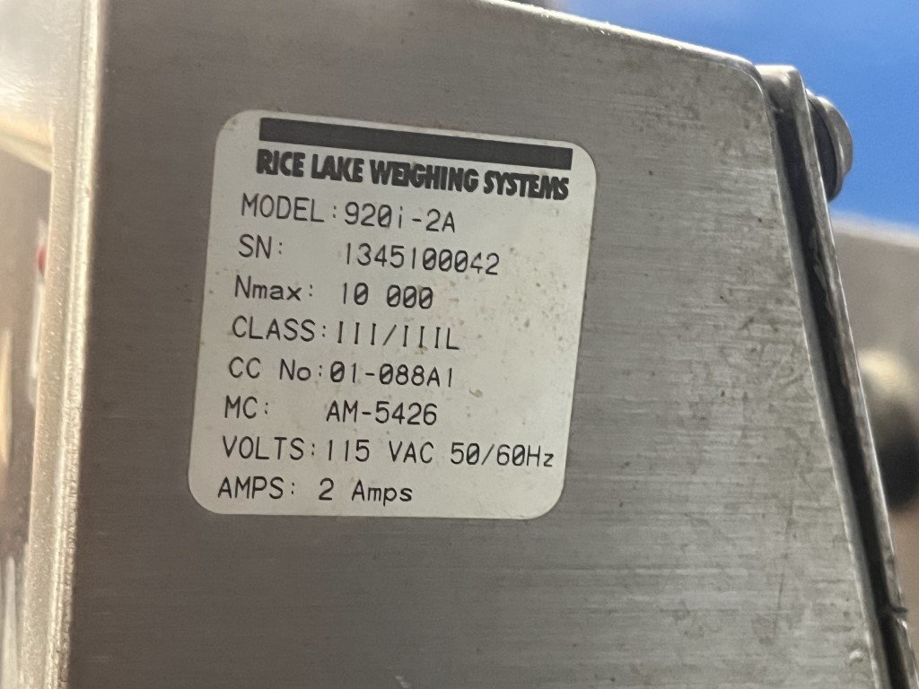 Used Norac Net Weigh Scale Filler