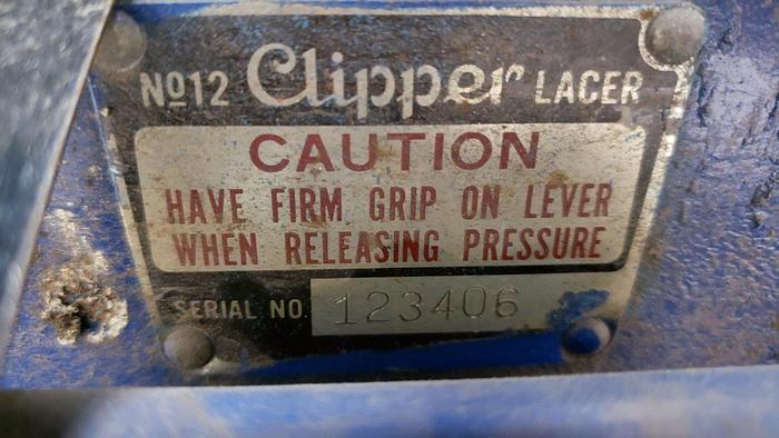 Used Clipper Mechanical Belt Lacers No. 9 & No. 12