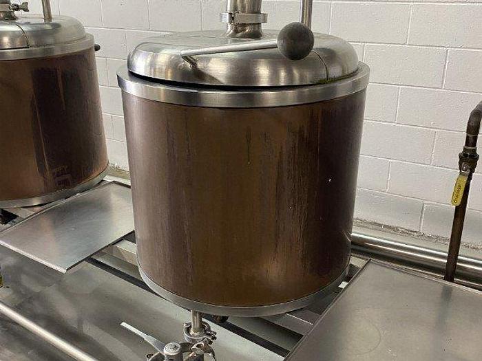 Used Copper-Clad Steam-Fired Brewing Kettles