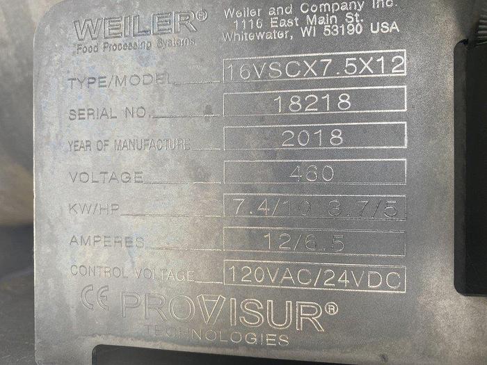 Used Weiler 16VSC Vertical Screw Conveyor