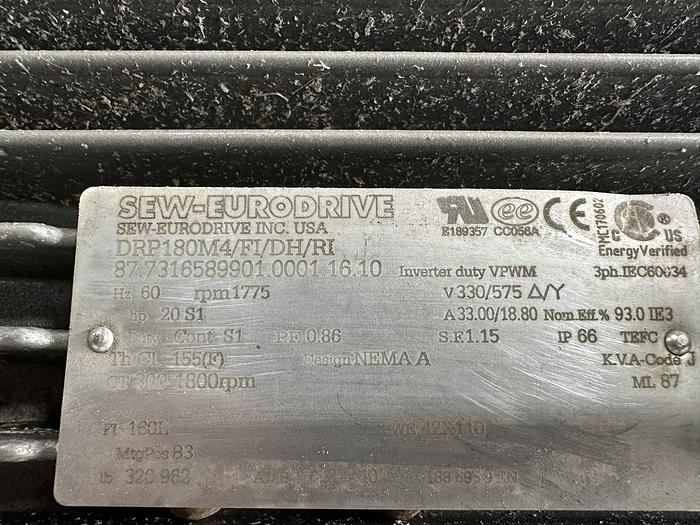 Used Sew-Eurodrive 20HP Electric Motor