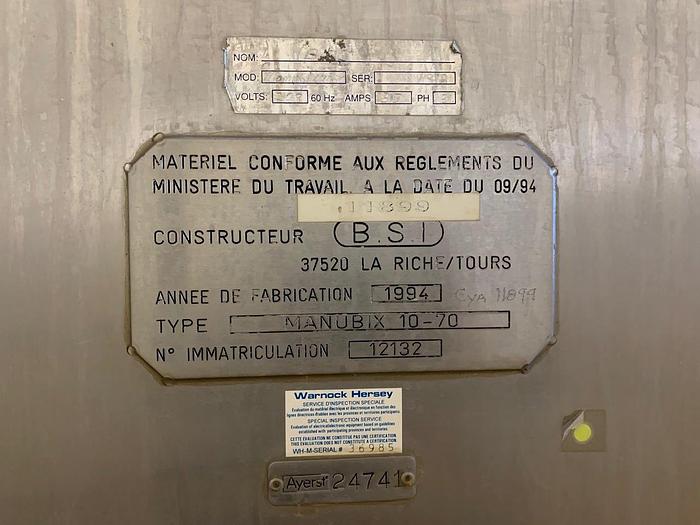 Used BSi Manubix 10-70 Tumbler Mixer