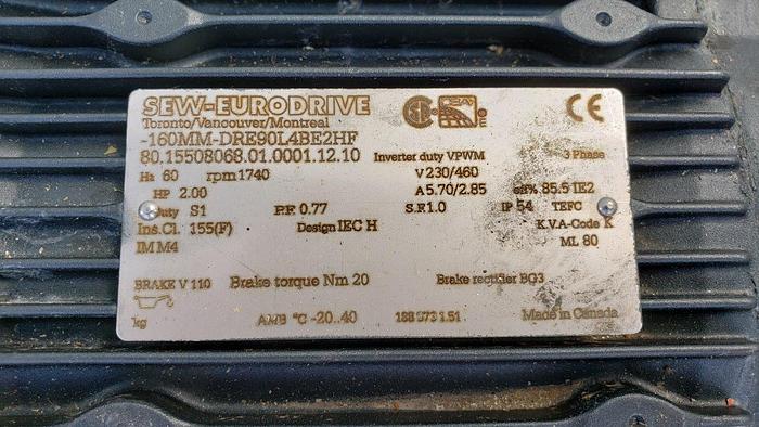 Sew-Eurodrive DRE Gear Motor with Brake