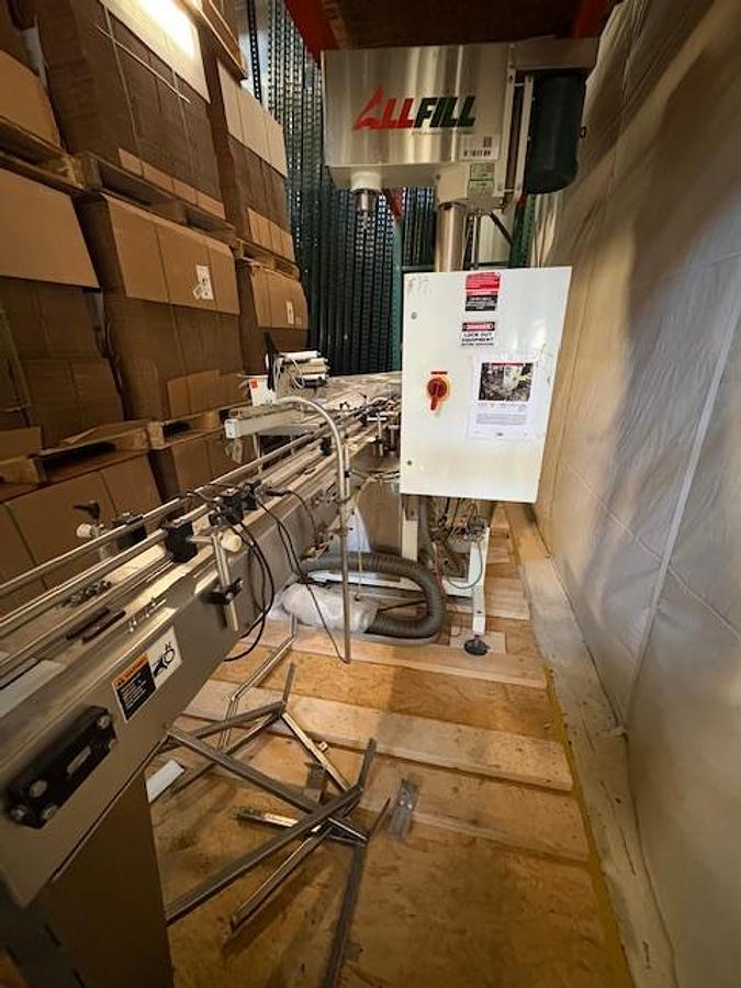 Used All-Fill Filling Machine/Single Head Auger & Conveyor Lift Mechanism