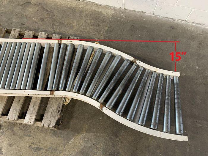 Used 11' Curved Roller Conveyor
