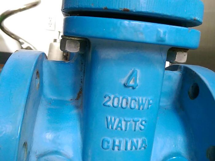 Used Watts 4" Gate Valve