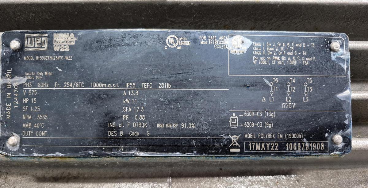 Used Fristam FPR3532-160 Hygienic Centrifugal Pump