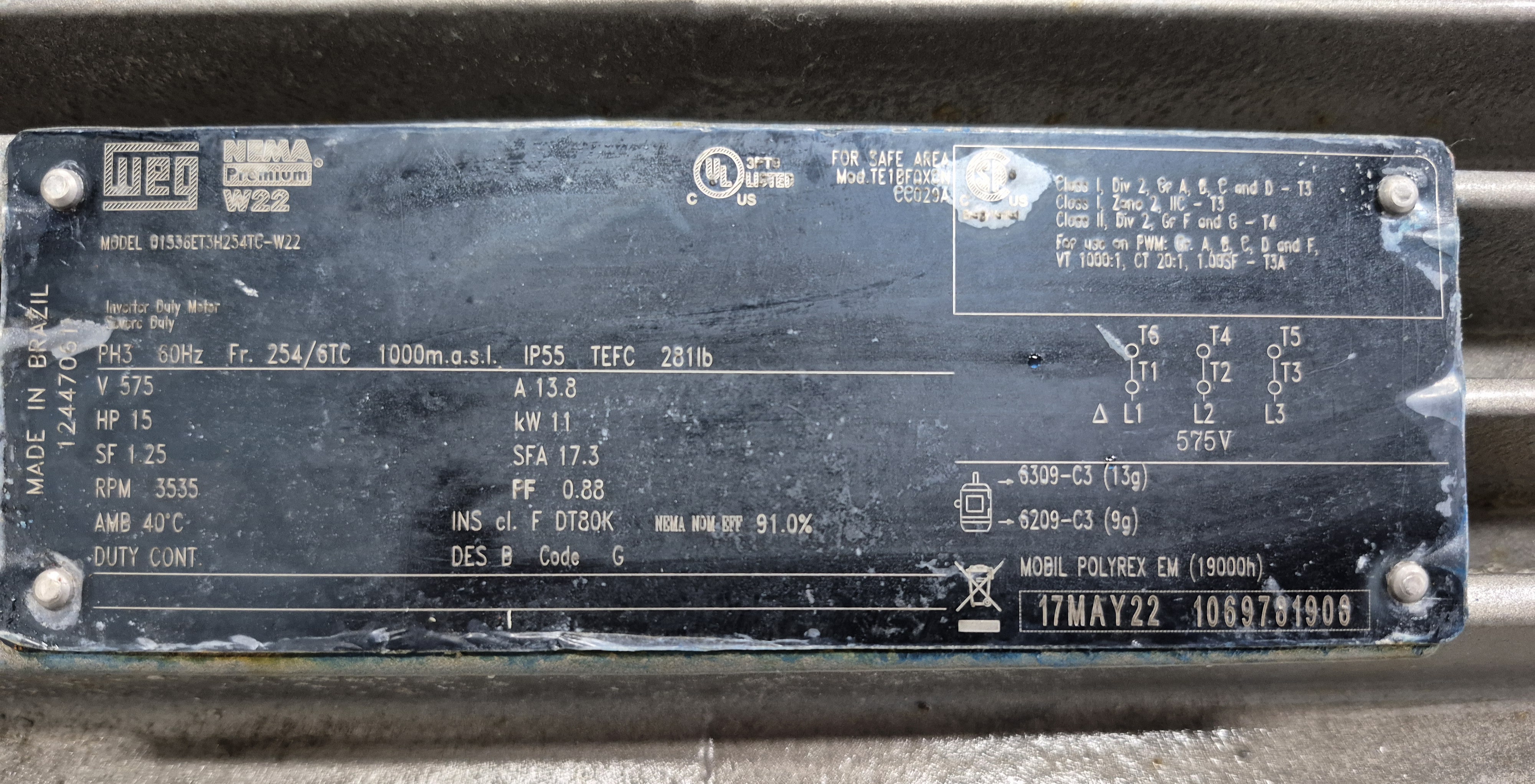 Used Fristam FPR3532-160 Hygienic Centrifugal Pump