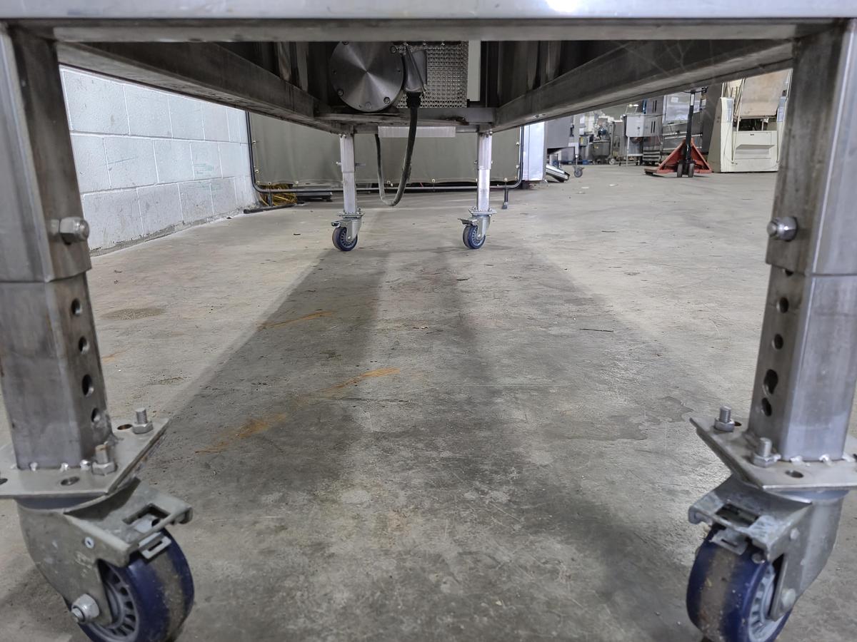 Used 130" L Stainless Steel Mobile Conveyor