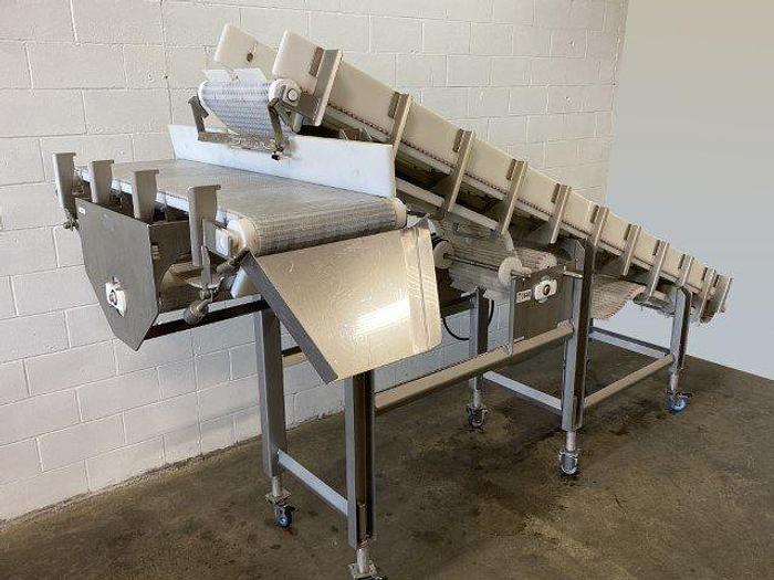 Used Incline Conveyor with Diverter Conveyor