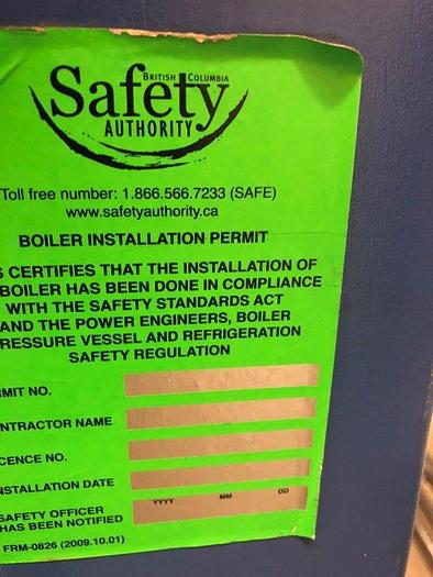 Used Fulton Natural Gas Fired Boiler 20 HP