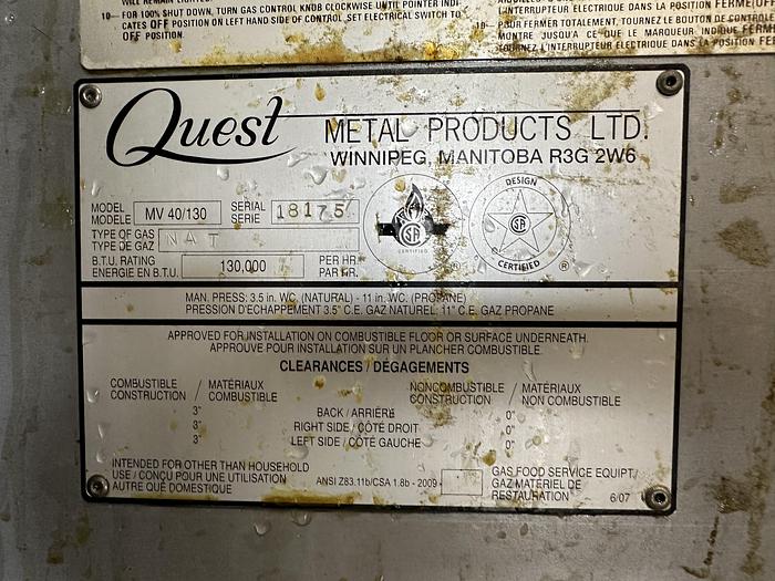 Used Quest Double Deep Fryer with Filtration