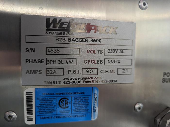 Used Weighpack R2B 3600 HFFS Bagger