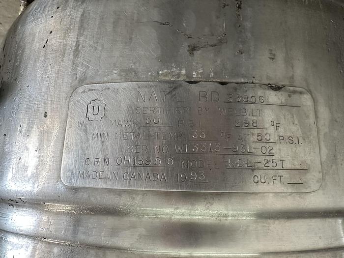 Used Cleveland 25 Gal. Tilting Kettle