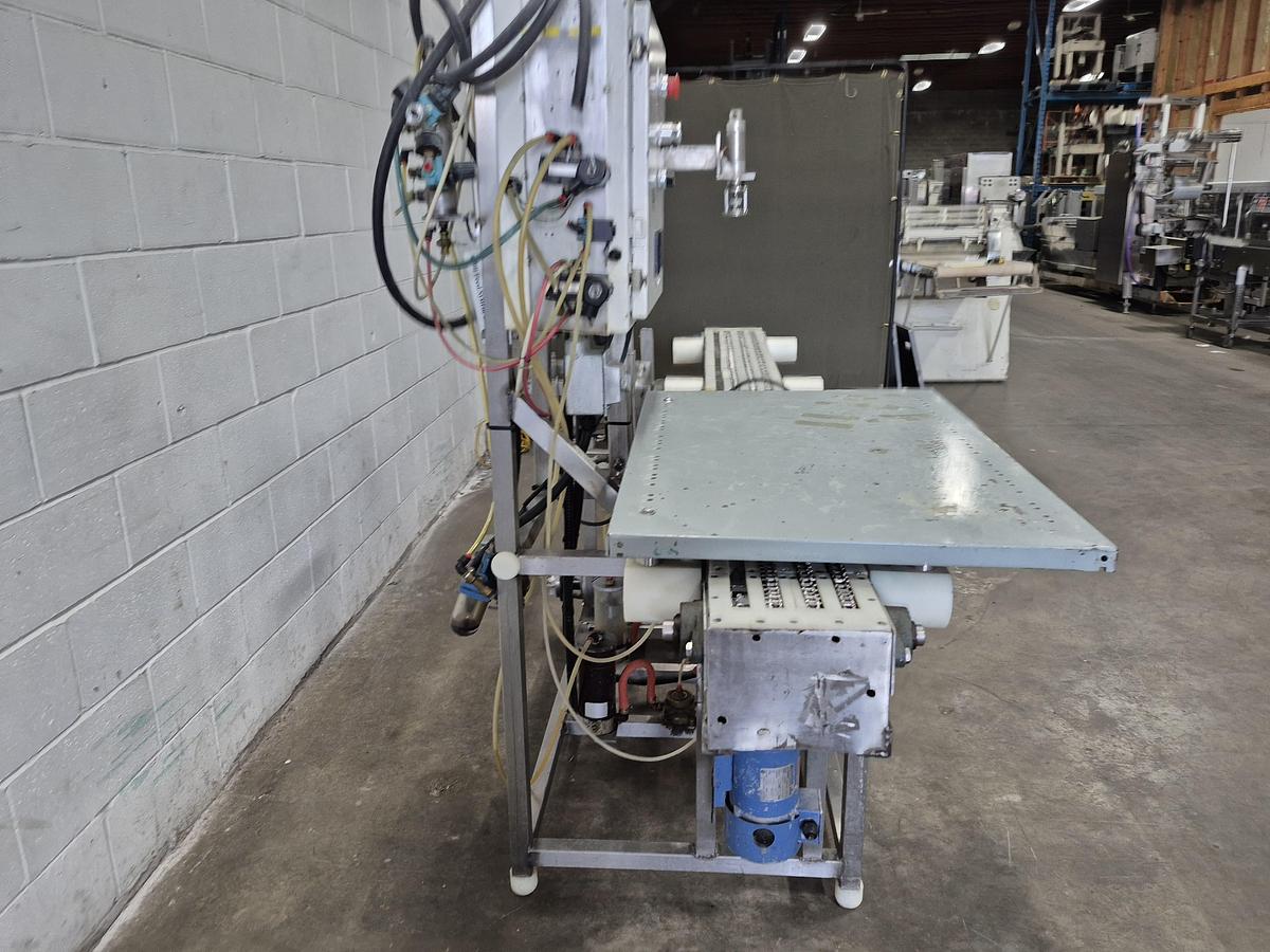 Used All-Fill Automatic Inline Single-Head Bottle Filler with Conveyor