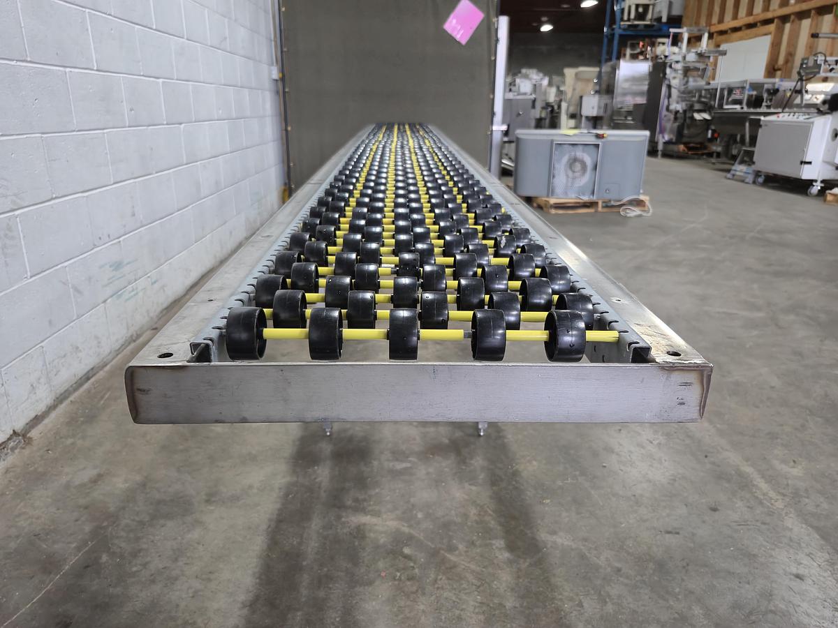 Used 12.8 Ft Gravity Roller Conveyor
