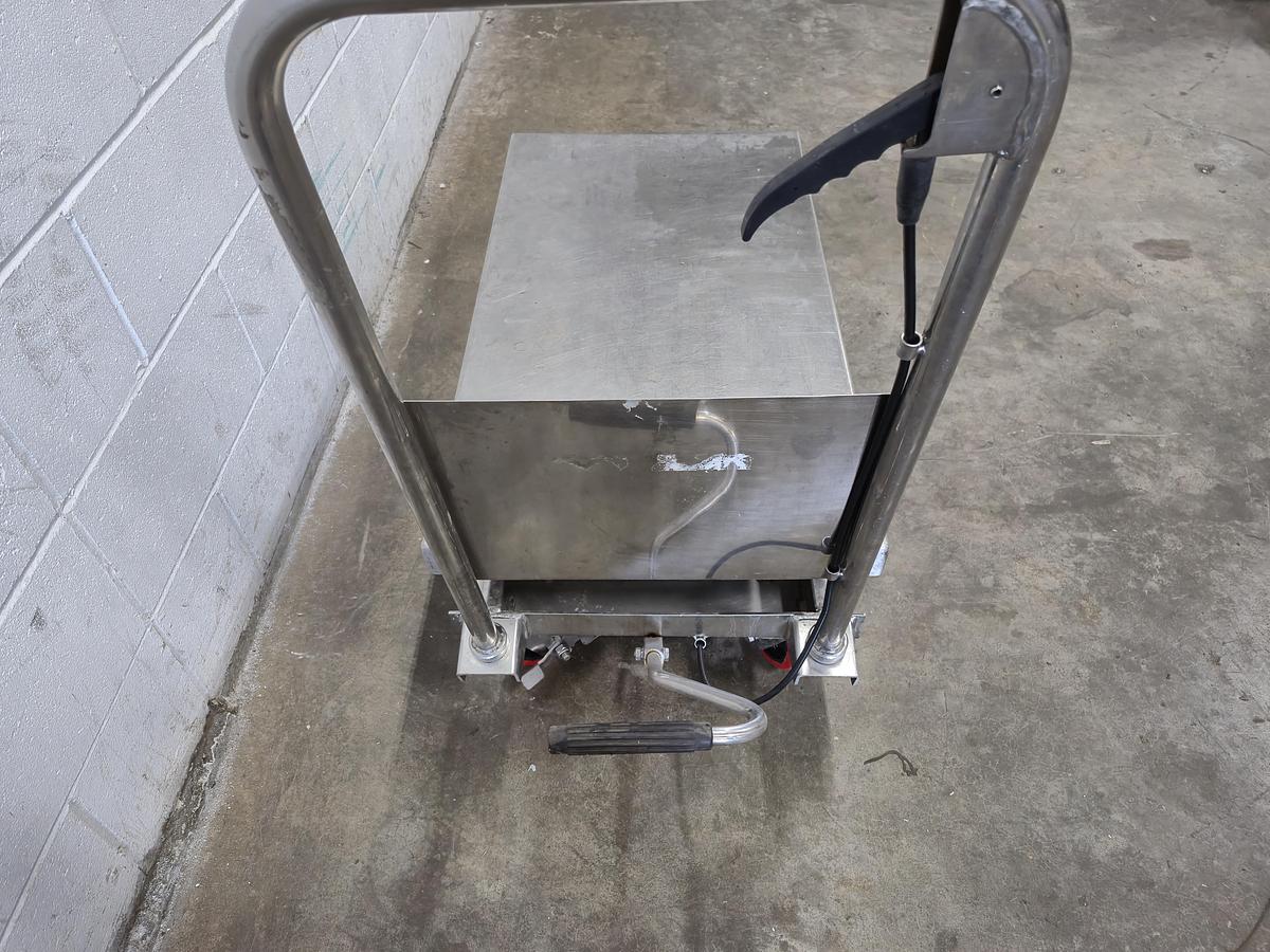 Used Stainless Steel Scissor Lift Cart