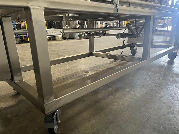 Used Three-Section Wire Conveyor with Rails