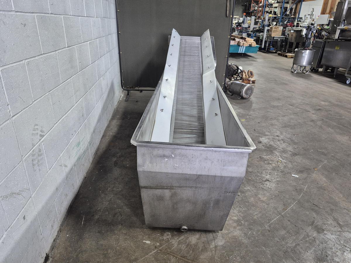 Used Incline Conveyor with Dump Tank