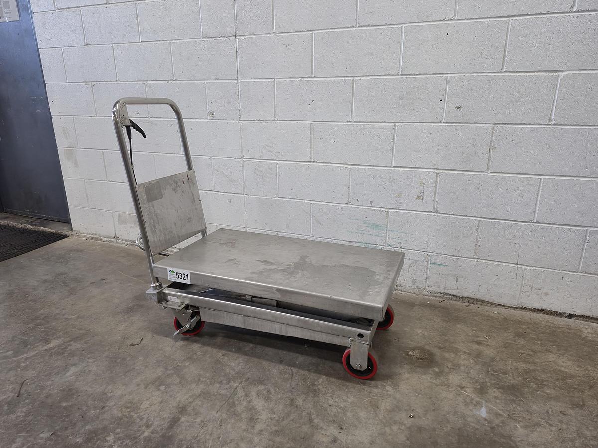 Used Stainless Steel Scissor Lift Cart
