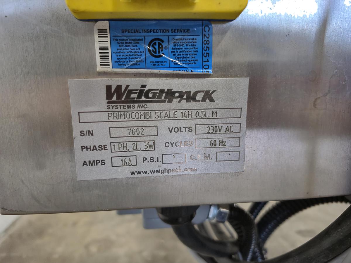 Used WeighPack PrimoCombi 14H Scale & Pre-CheQ Analyzer System