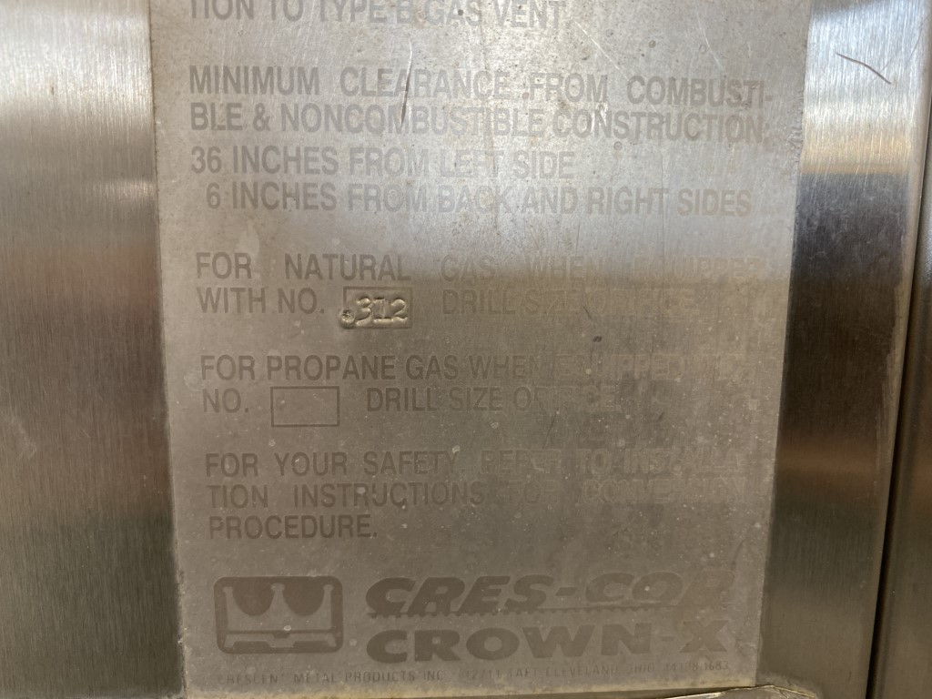 Used Cres-Cor CXO-4935-GB Baking Oven