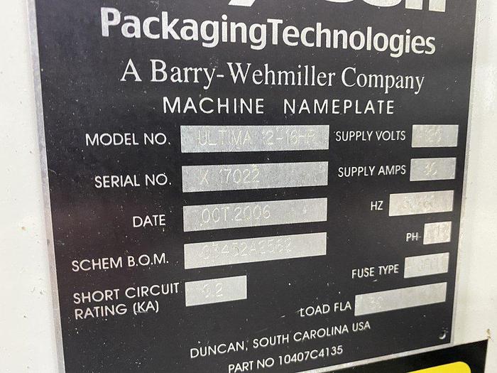 Used B-W Hayssen Ultima VFFS Bagger