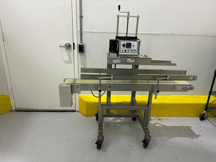 Used APM TBS-3/8 Tabletop Band Bag Sealer