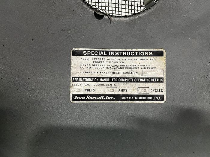 Used Servall SS4 Enclosed Super Speed Centrifuge