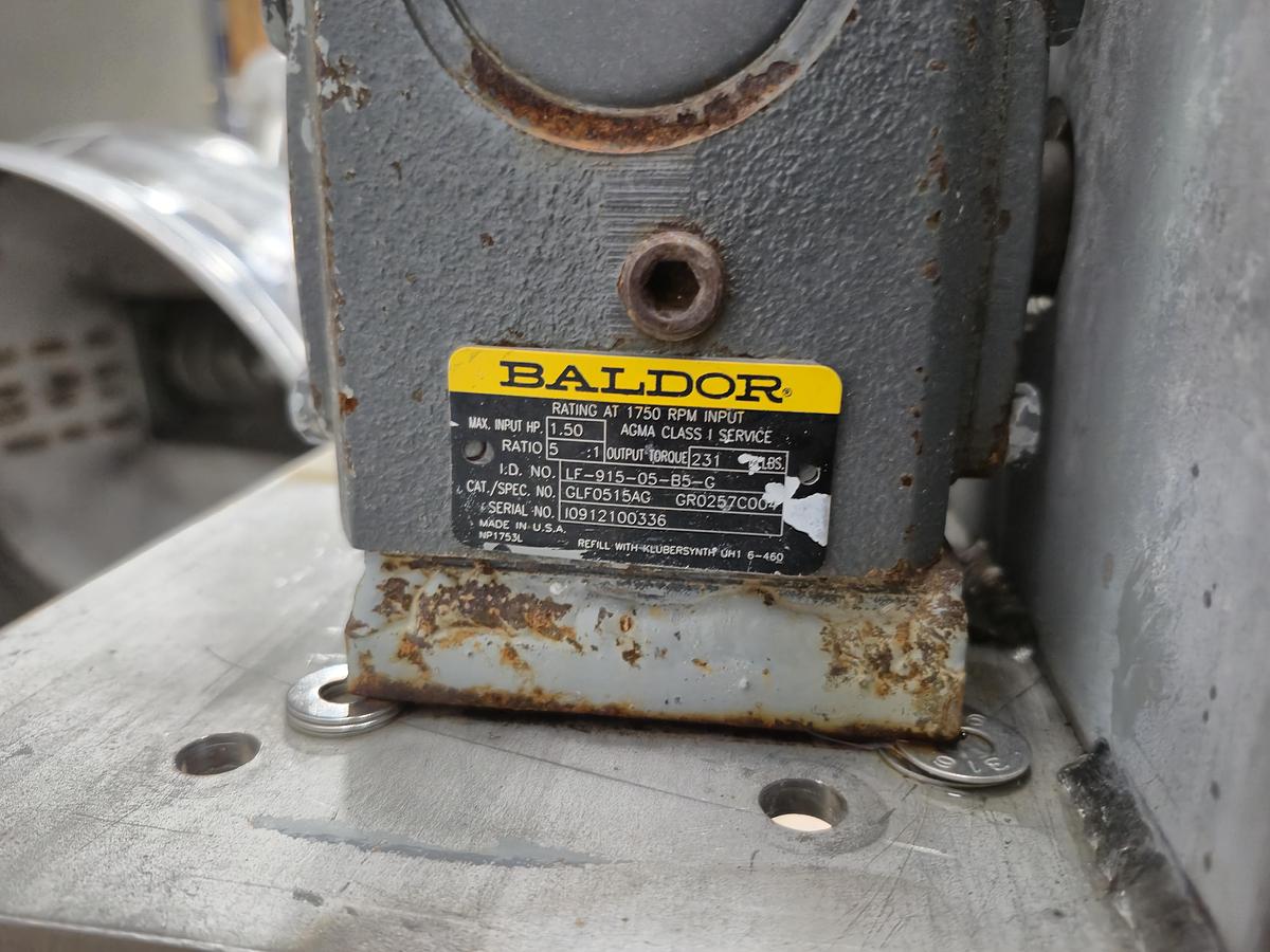 Used Stainless Steel Sanitary Screw Conveyor with Hopper and Drive Motor