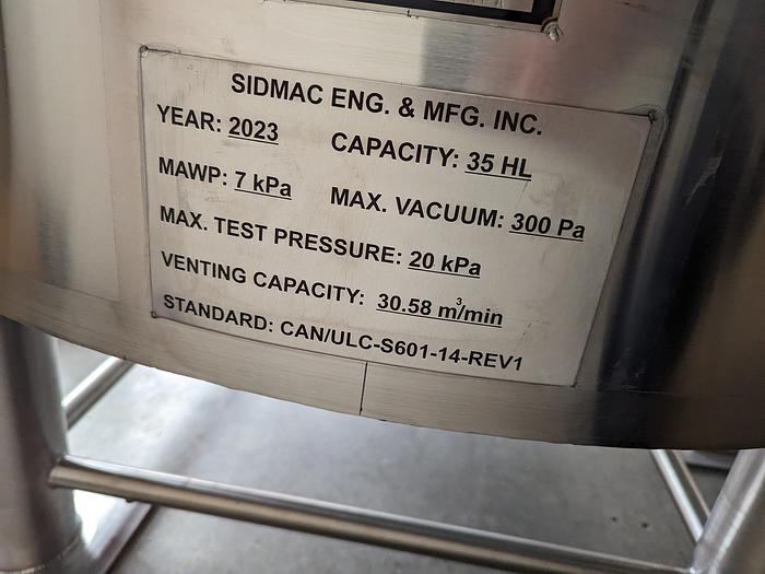 König 35HL Brew Tanks with Load Cells