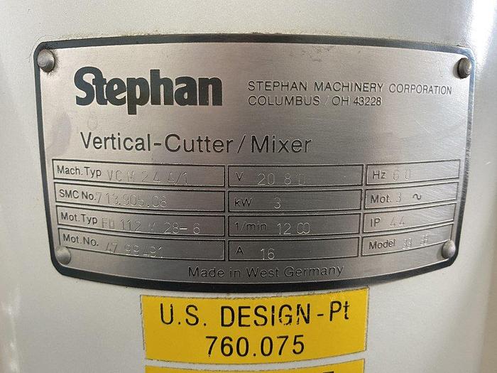 Used Stephan VCM 24 Vertical Cutter Mixer