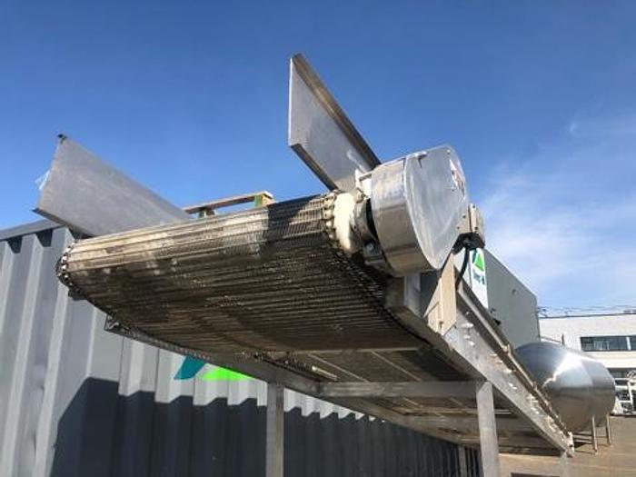 Used I.J. White 20'L x 3'W Wire Conveyor