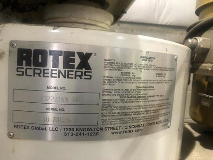 Used Rotex R3221SAN General Purpose Screener
