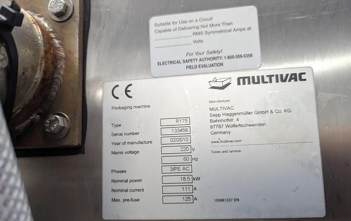 Used Multivac R145 with MR Web Labeler