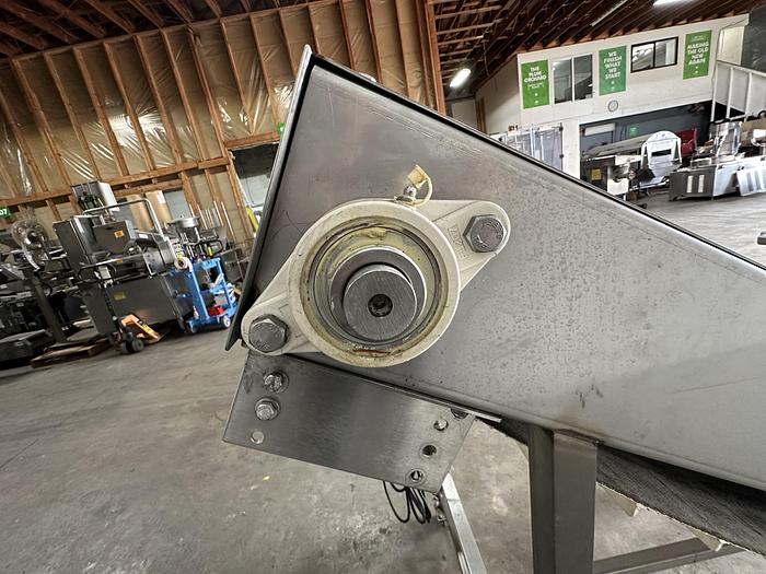 Used Incline Conveyor with Hopper