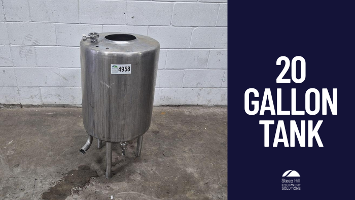 Used SS 20 Gallon Tank with Heat Exchange Pipe