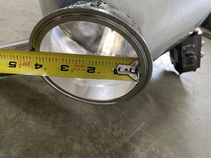 Used Lidded Hopper With Butterfly Valve