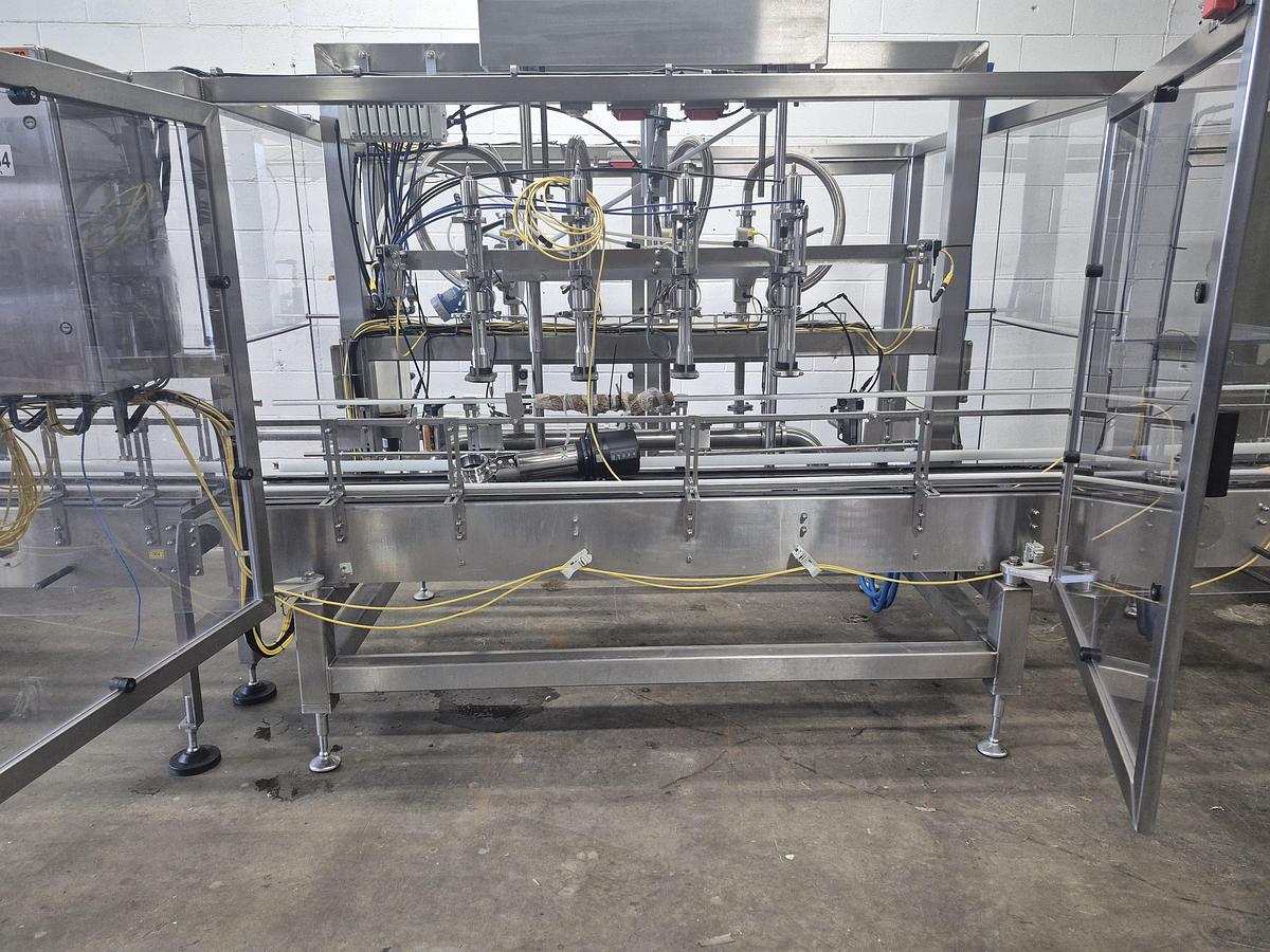 Used Pacific Inline Flow Meter Liquid Filling Machine